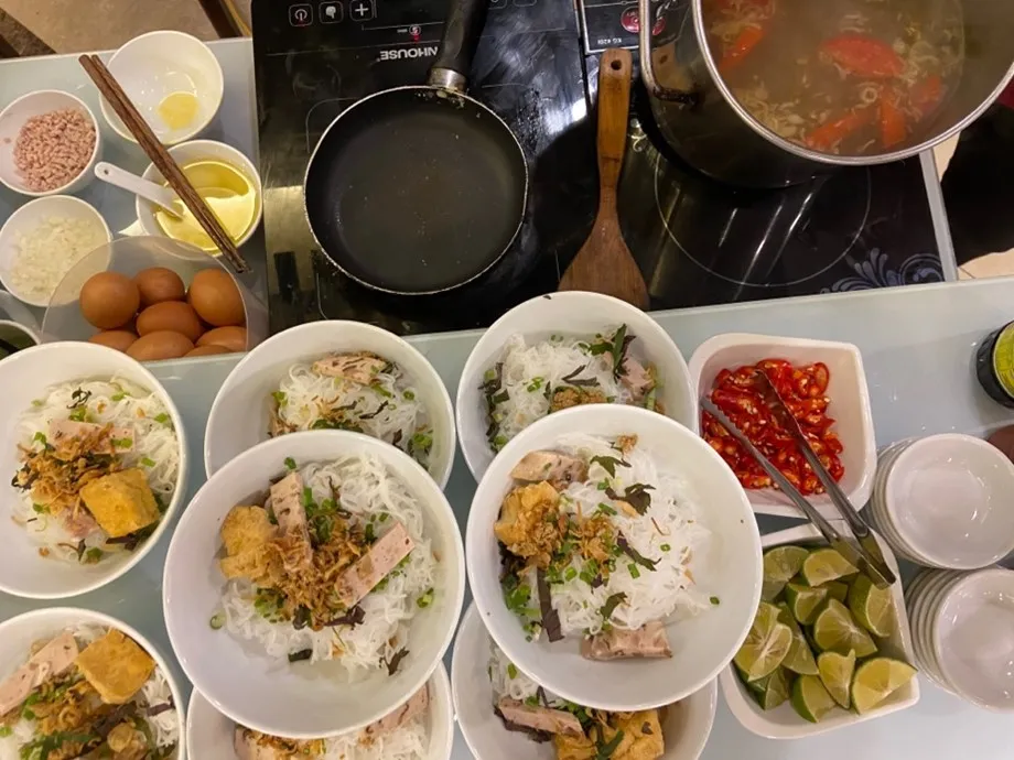pho and omelette