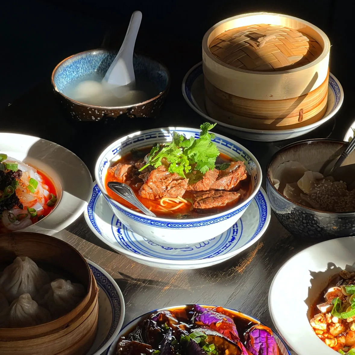 Plated stewed fish fillet in hot chili soup at Hupo restaurant
