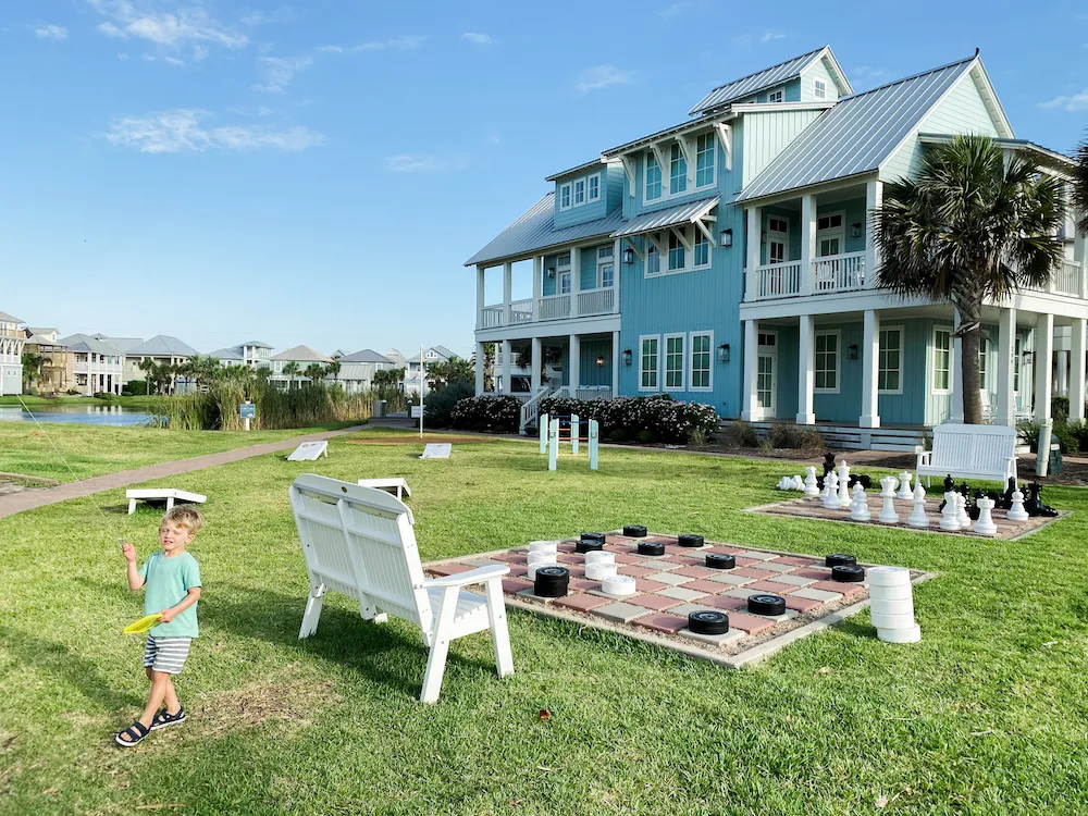 Poolside relaxation at Cinnamon Shore, a top texas vacation spot on the coast