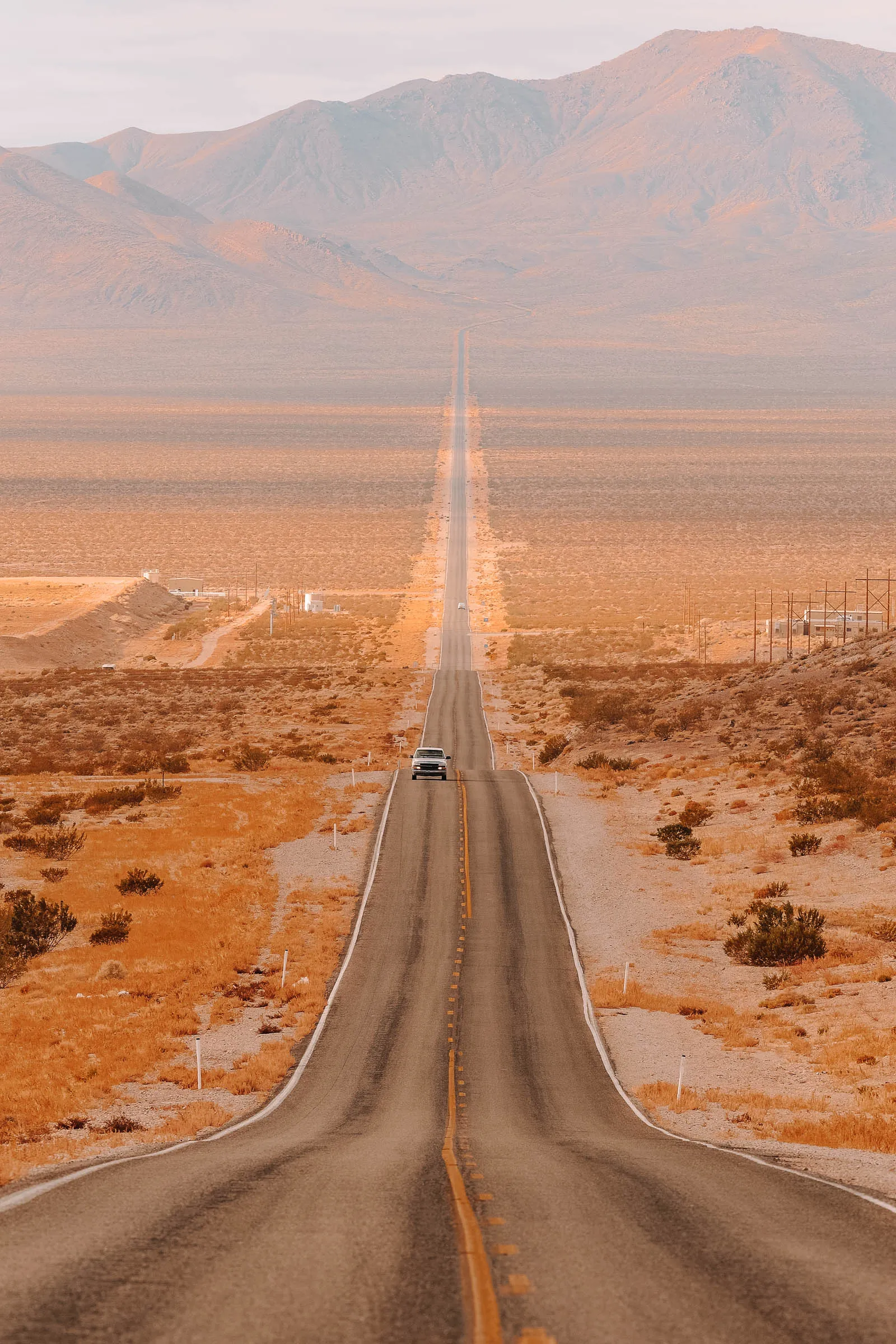 Salt flats and dramatic mountains in Death Valley National Park