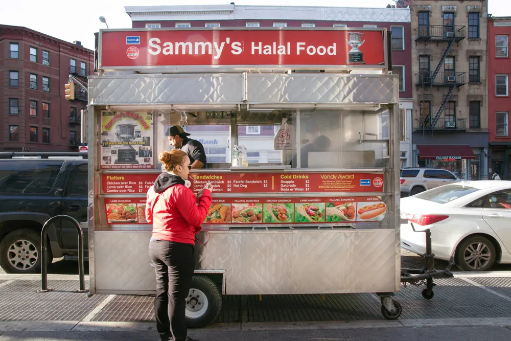 Sammy's Halal Food street cart in New York City
