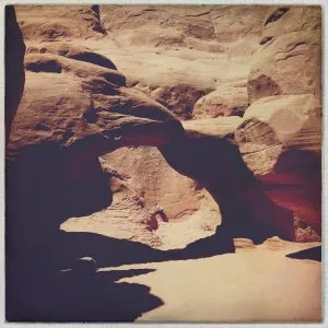Sand Dune Arch in Arches National Park, a unique stop for the girl from road trip