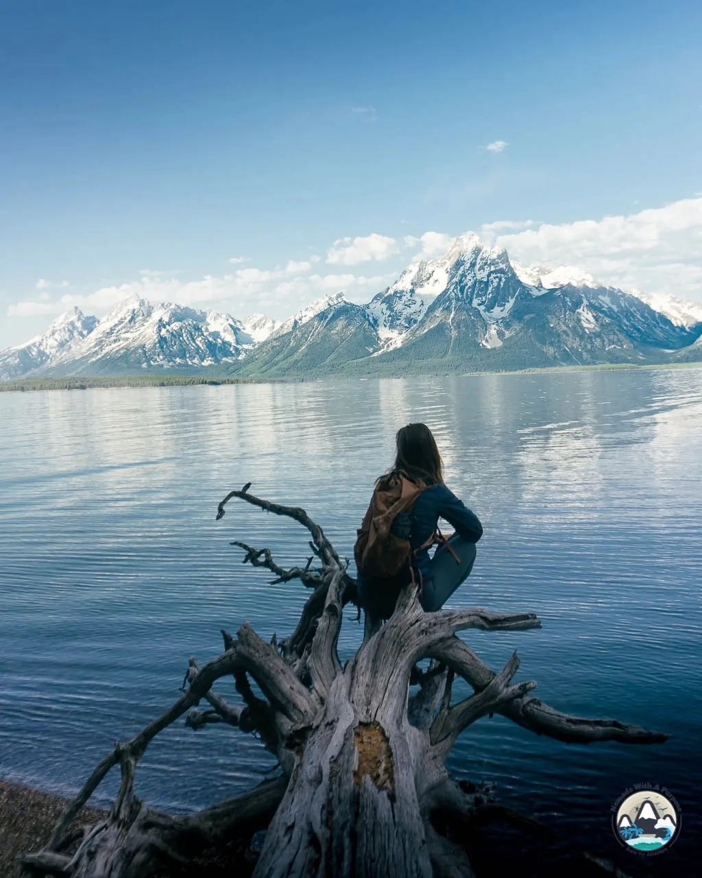 Scenery along the Colter Bay Lakeshore Trail in Grand Teton National Park, a gentle Wyoming hiking option