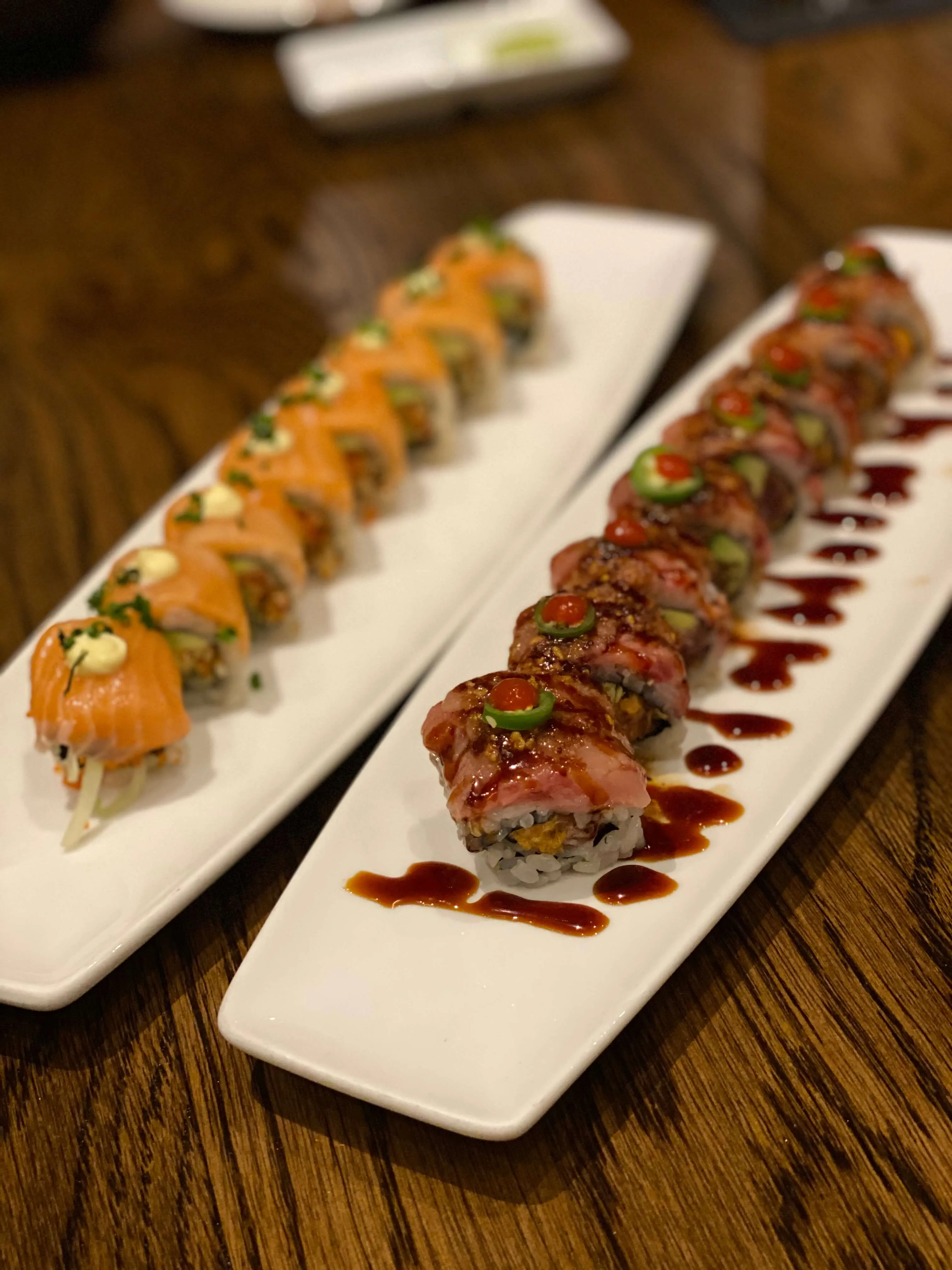 Selection of sushi rolls and nigiri served at Soto South Lamar in Austin
