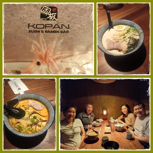 Sharing a large bowl of ramen during dinner in Los Angeles for backpacker ke los angeles