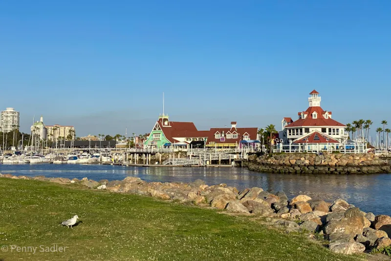 Shoreline Park waterfront in Long Beach, California, near the Queen Mary