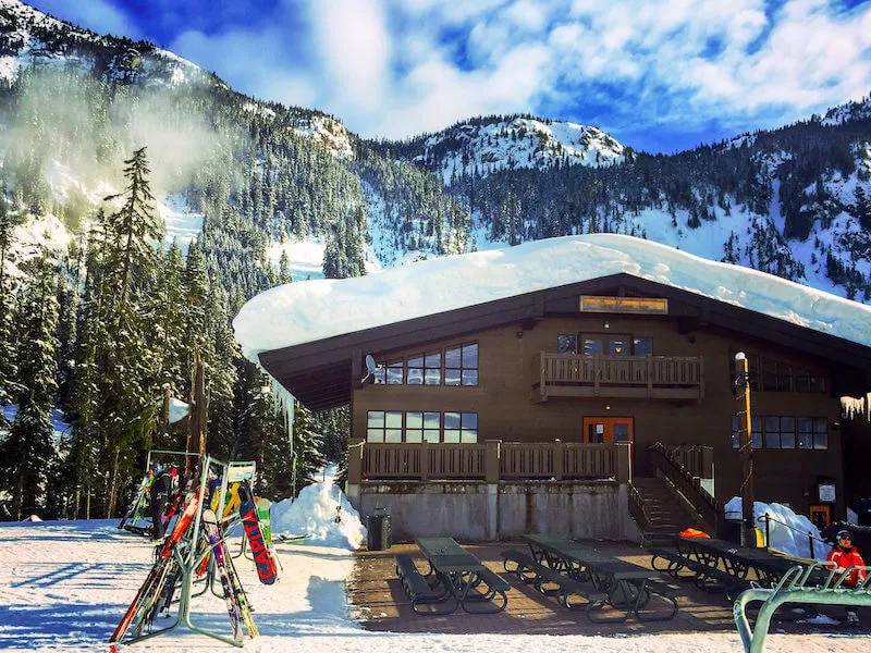 Skier at Alpental area of Snoqualmie Pass