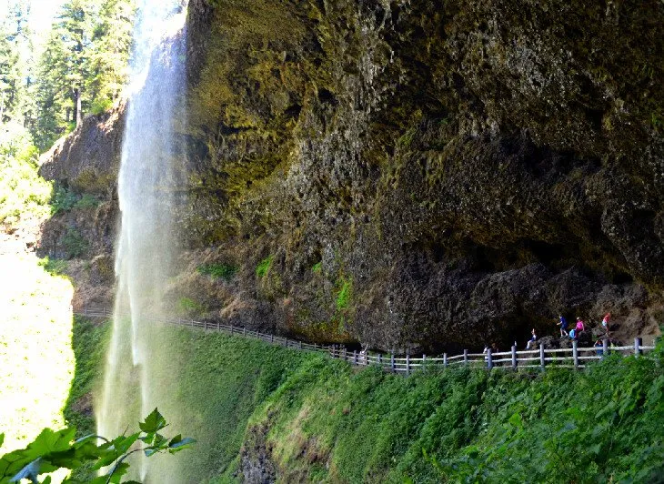 South Falls, a powerful waterfall cascading into a pool at Silver Falls State Park