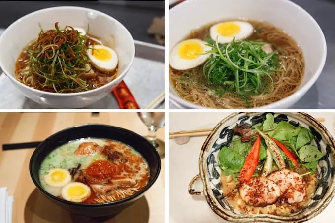 Steaming bowl of ramen noodles in a New York restaurant - must try food when visiting new york
