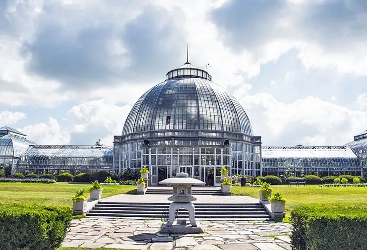 The Anna Scrips Whitcomb Conservatory building on Belle Isle Park in Detroit