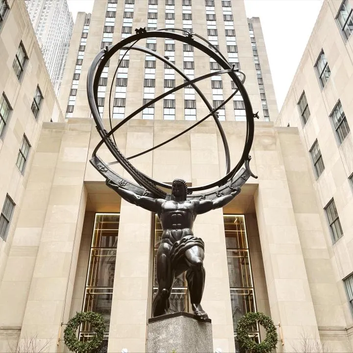 The Atlas statue in Rockefeller Center in NYC