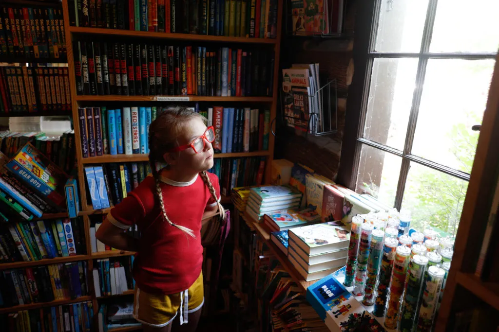The charming exterior of The Cottage Book Store in Glen Arbor.
