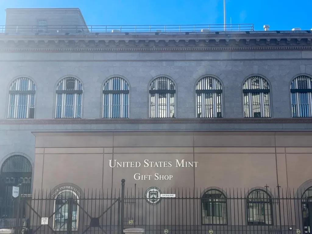 The exterior of the Denver Mint building