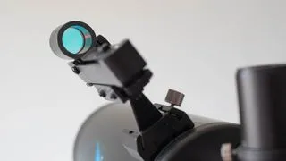 The finderscope attached to the Celestron Astro Fi 102 portable amateur astronomy telescope