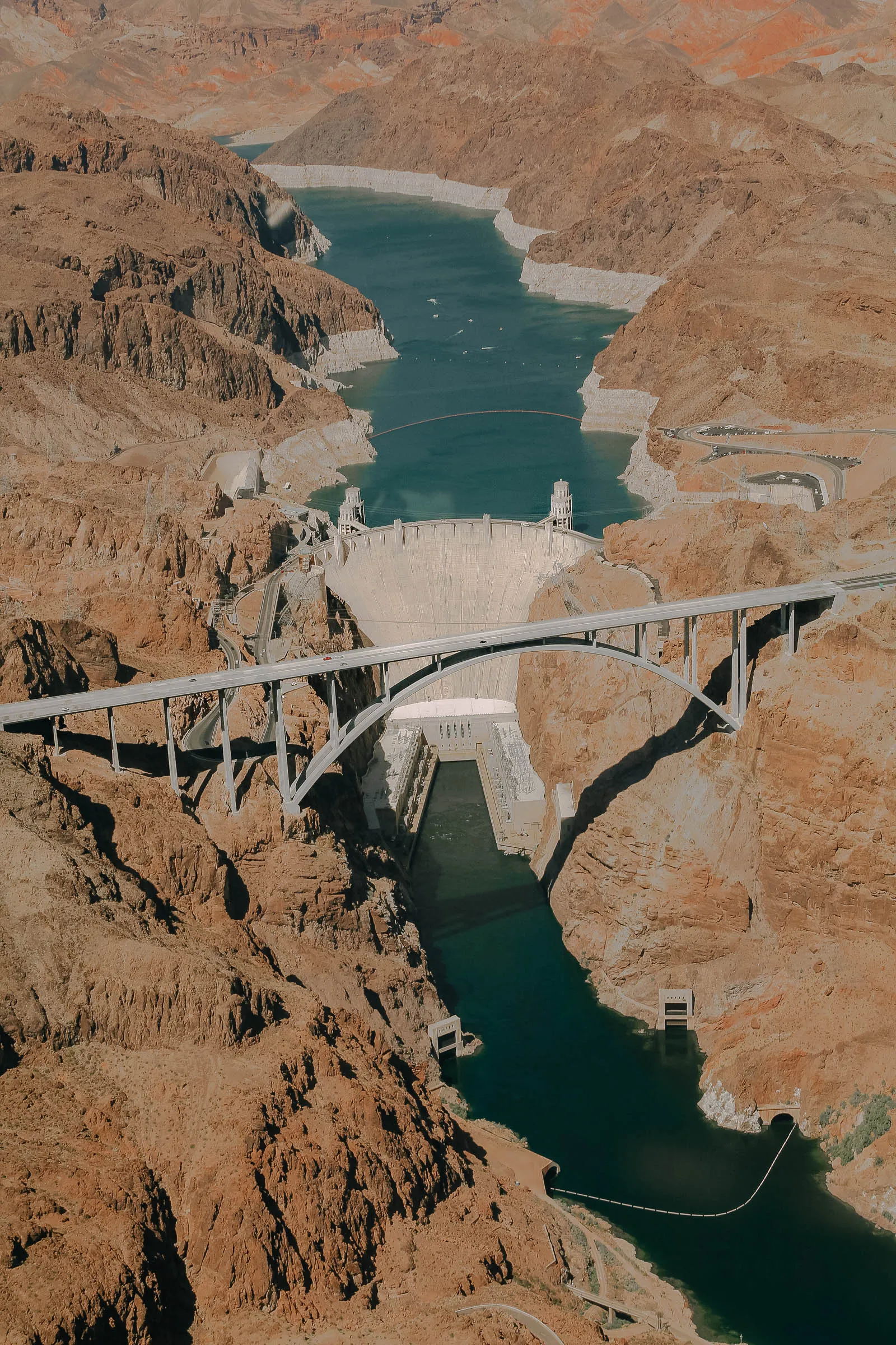 The impressive Hoover Dam structure