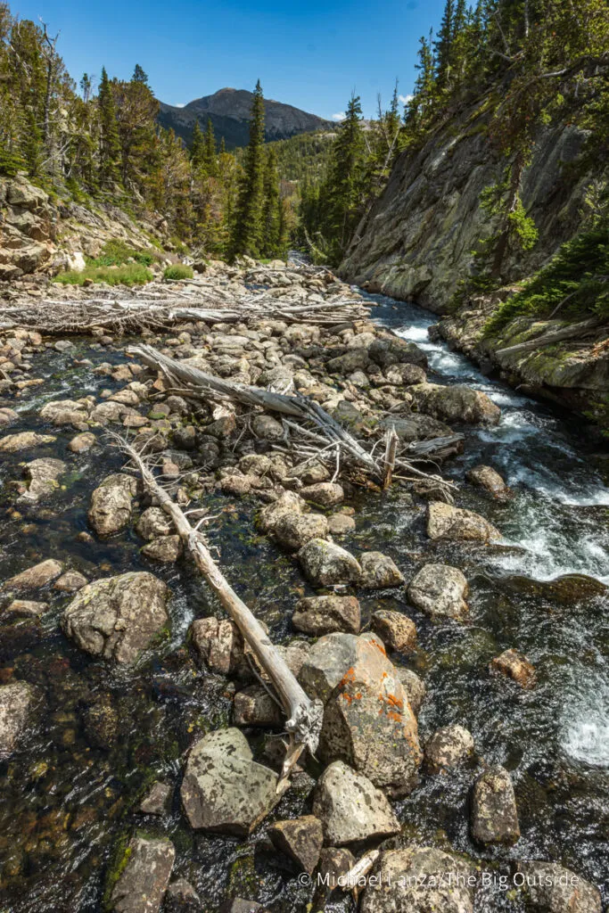 The outlet creek of Grave Lake in the Wind River Range, Wyoming.
