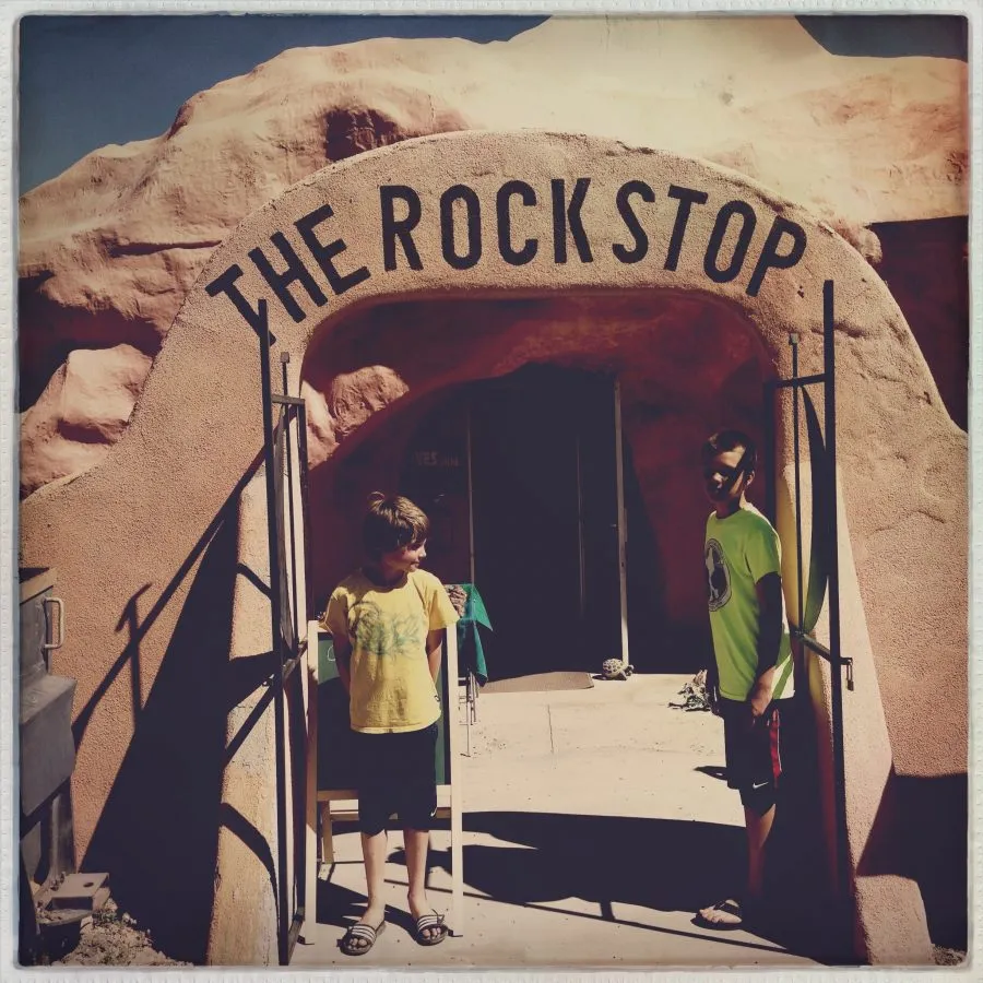 The Rock Stop in Orderville, Utah, another fascinating place to find rocks and gems on the girl from road trip