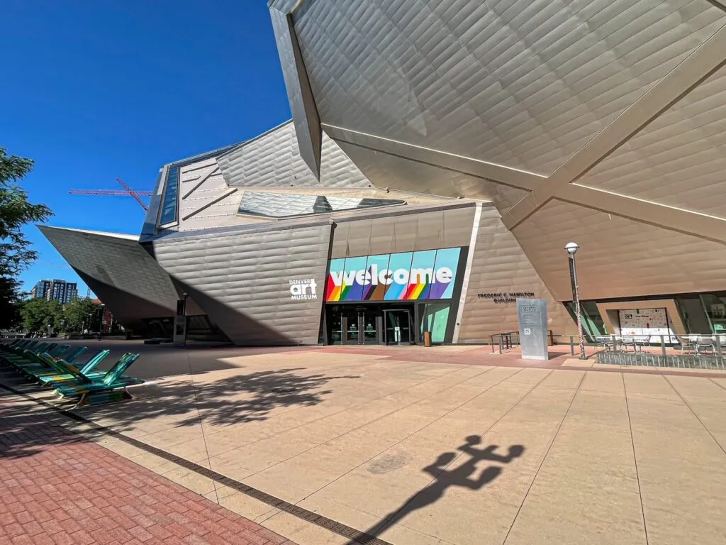 The striking modern architecture of the Denver Art Museum