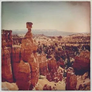 Thor's Hammer hoodoo on the Navajo Loop Trail in Bryce Canyon National Park, a must-see for the girl from road trip