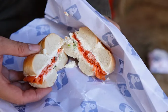 Top food to eat in nyc bagels spread - must try food when visiting new york