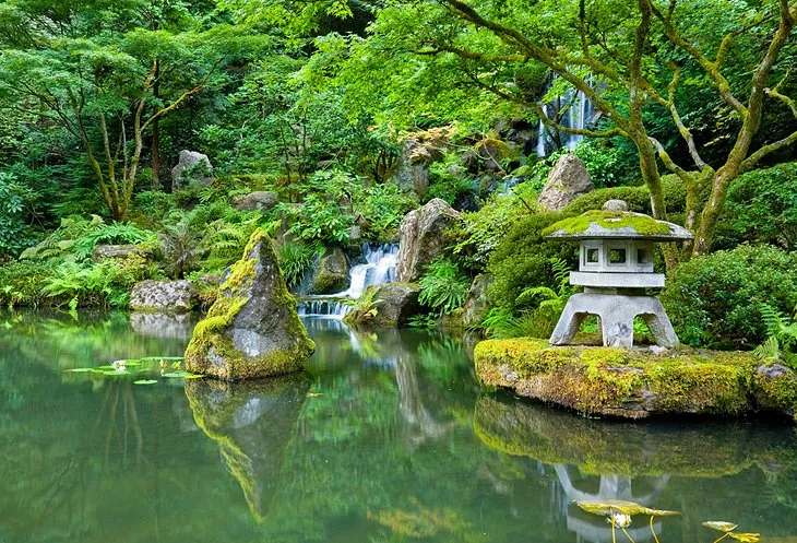 Tranquil scene at the Portland Japanese Garden