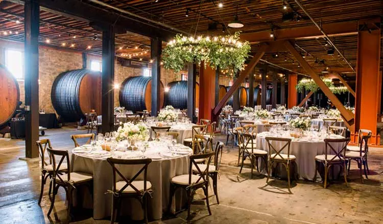 Venue setup for weddings and events at CIA Greystone
