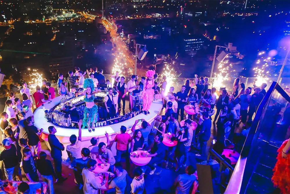 Vibrant nightlife scene on Bui Vien Street in Saigon (Ho Chi Minh City), Vietnam