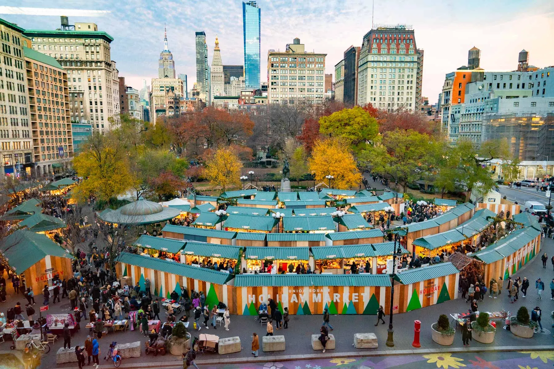 Vibrant Union Square Holiday Market in New York City