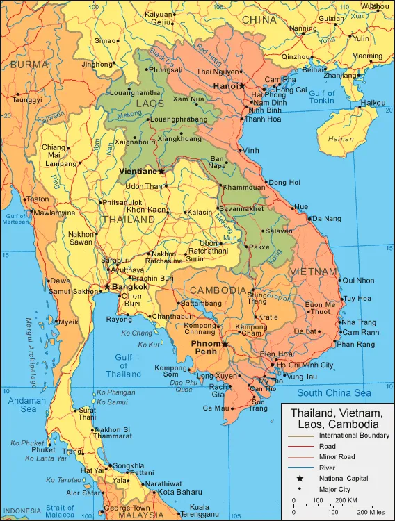 Vietnam political map