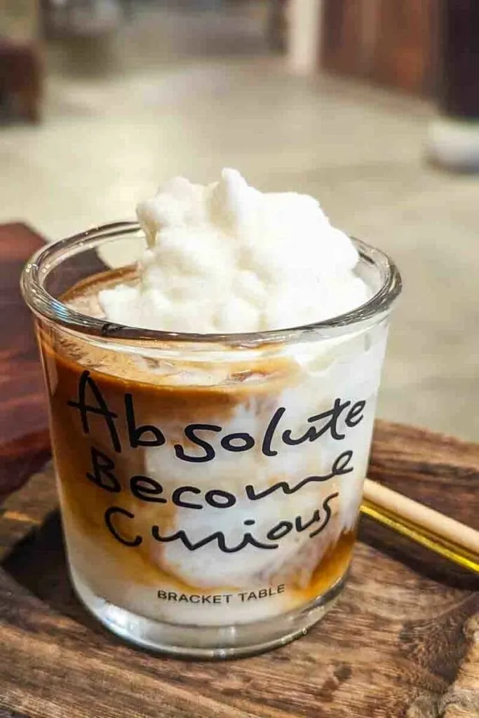 Vietnamese coconut coffee with ice
