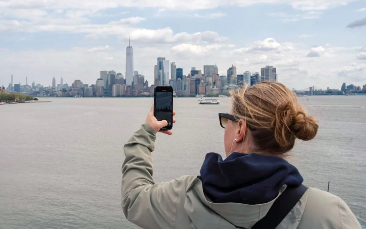 View from the rooftop of the Statue of Liberty Museum on Liberty Island