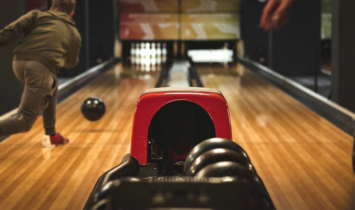 View of bowling lanes at a New York alley, perfect for a fun night of going out in new york.
