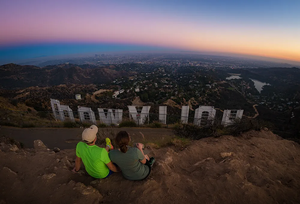 View of the Hollywood Sign from Griffith Park on your hollywood day trip