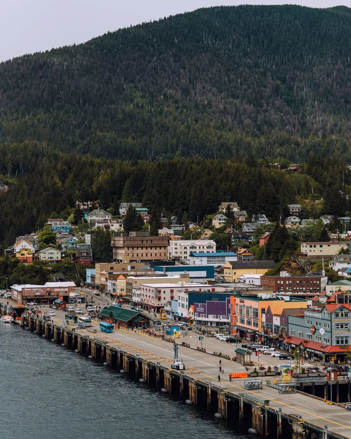 View of the waterfront in Ketchikan, Alaska
