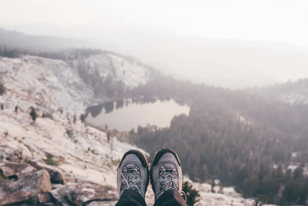 View of Twin Lakes from Mount Silliman summit in Sequoia National Park