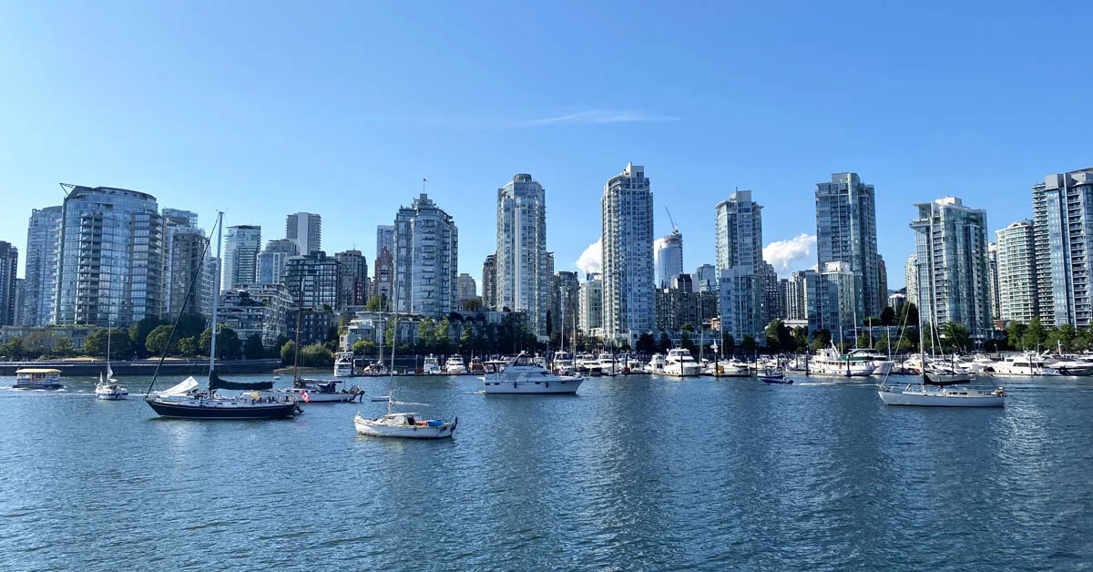 Waterfront view of Vancouver, BC